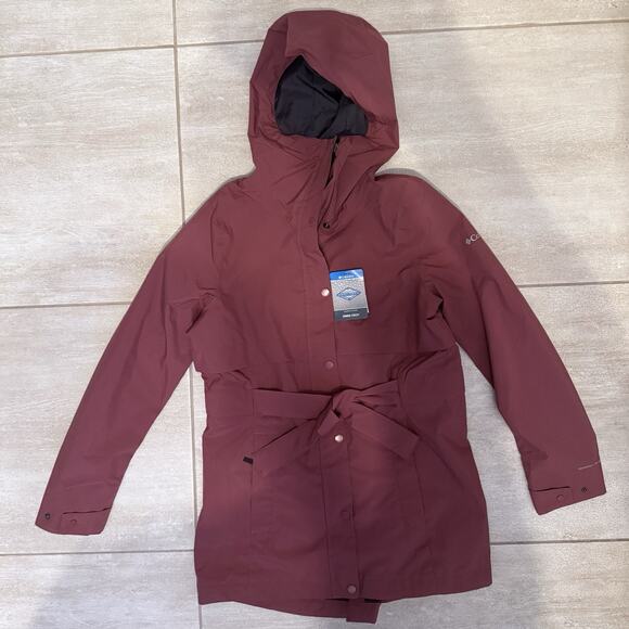 New Columbia Long Valley Rain Trench II Jacket Copper Size Small - Picture 1 of 6